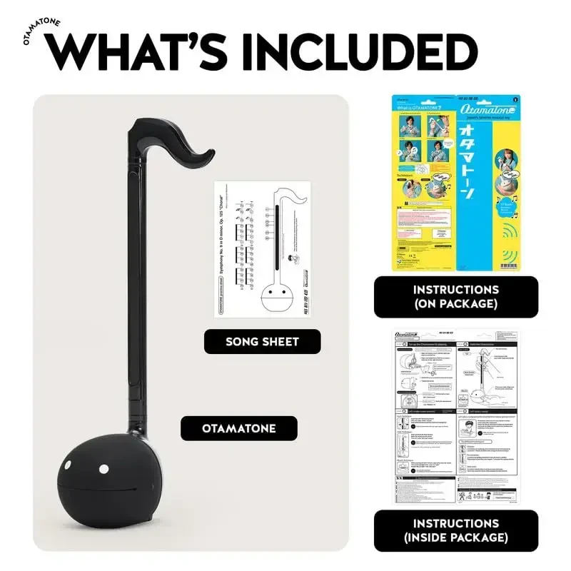 Otamatone Japanese Electronic Musical Instrument Portable Music Synthesizer from Japan by Maywa Denki Studio Award Winning, Educational Fun Gift for Children, Teens & Adults - Black - 6