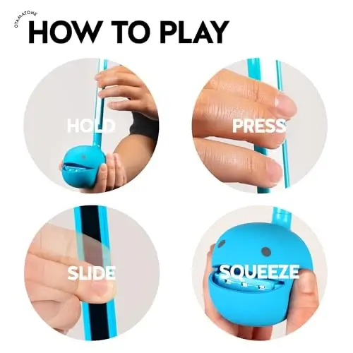 Otamatone yapon elektron musiqiy asbobi Yaponiyadan Maywa Denki tomonidan bolalar, o'smirlar va kattalar uchun o'quv o'yinchoq sovg'asi - Qora ko'k Unicorn to'plami - 3