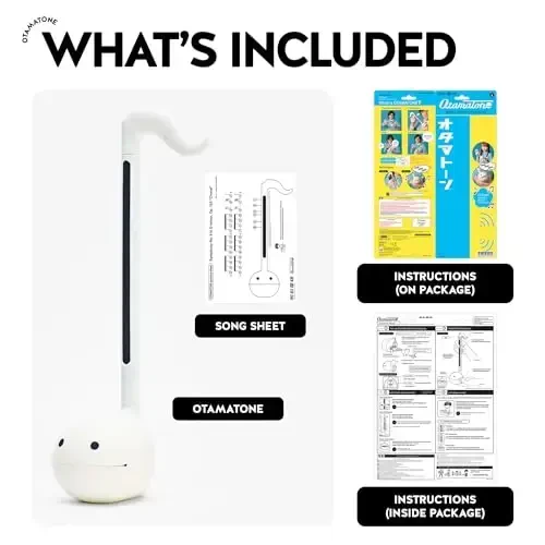 Otamatone Yaponiyalik Elektron Musiqa Asbobi Portativ Musiqa Sintezatori Maywa Denki Studiyasidan Yaponiyadan Mukofotga Sazovor Bo'lgan, Bolalar, O'smirlar va Kattalar uchun Ta'limiy Qiziqarli Sovg'a - Oq - 3