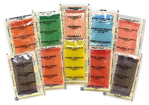 Auto Scents - Professional Car Air Freshener Pads Sampler (Sample Pack of 10 Scents) Multi-Color - Donkey Auto Products (1)