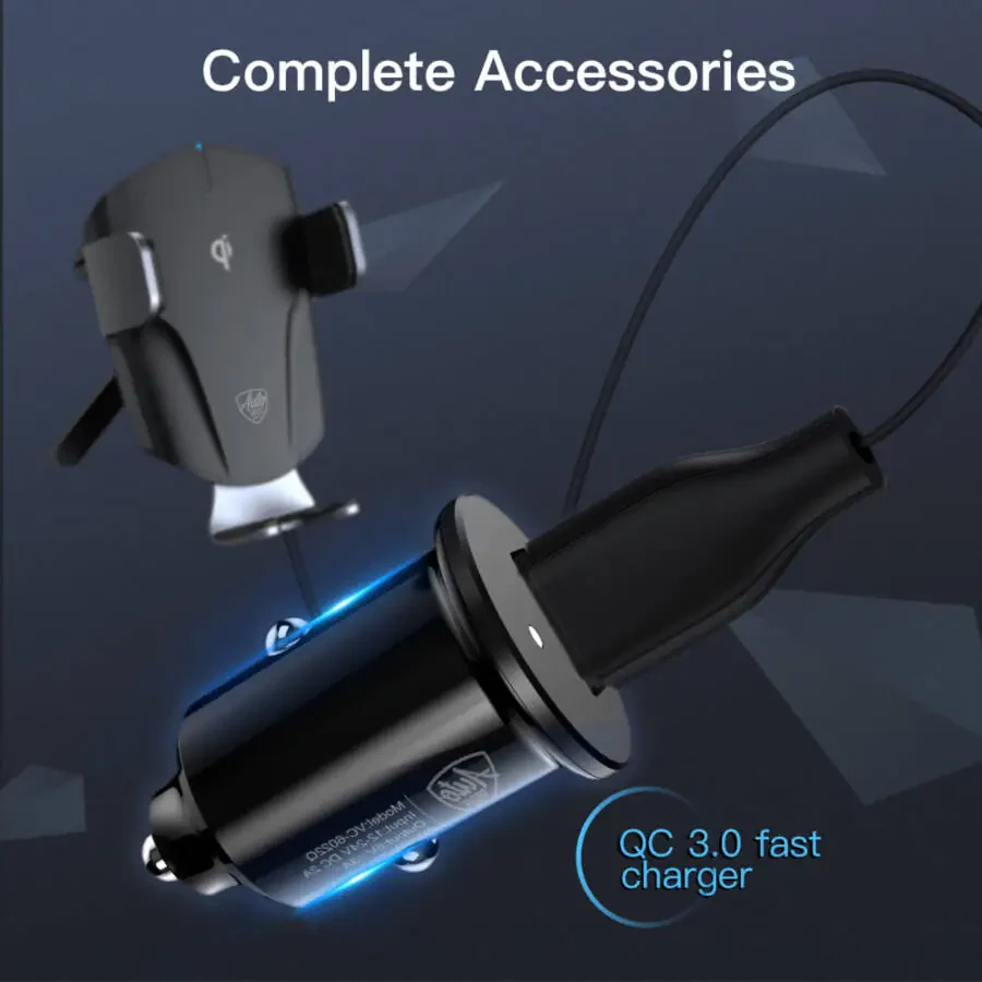 Auto Drive Silver Vent Mount Wireless Charger, Auto-Clamping, Compatible with Qi-Enabled Phones- - 2