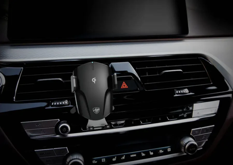 Auto Drive Silver Vent Mount Wireless Charger, Auto-Clamping, Compatible with Qi-Enabled Phones- - 6