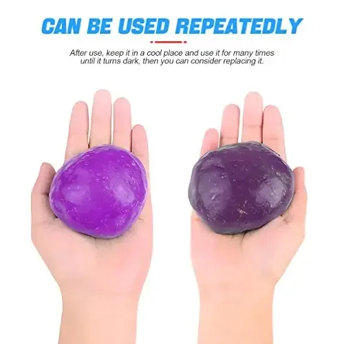 Moly Magnolia Cleaning Gel for Car, Auto Detailing Tools Car Interior Cleaner Putty, Dust Cleaning Mud Removal, Putty Cleaning Keyboard Cleaner for PC Laptop Keyboard Tablet Air Vents Camera (Purple) - 3