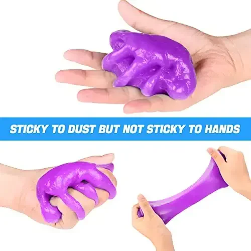 Moly Magnolia Cleaning Gel for Car, Auto Detailing Tools Car Interior Cleaner Putty, Dust Cleaning Mud Removal, Putty Cleaning Keyboard Cleaner for PC Laptop Keyboard Tablet Air Vents Camera (Purple) - 4