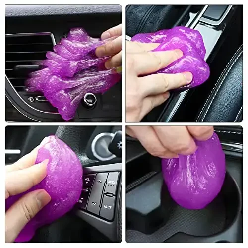 Moly Magnolia Cleaning Gel for Car, Auto Detailing Tools Car Interior Cleaner Putty, Dust Cleaning Mud Removal, Putty Cleaning Keyboard Cleaner for PC Laptop Keyboard Tablet Air Vents Camera (Purple) - 6