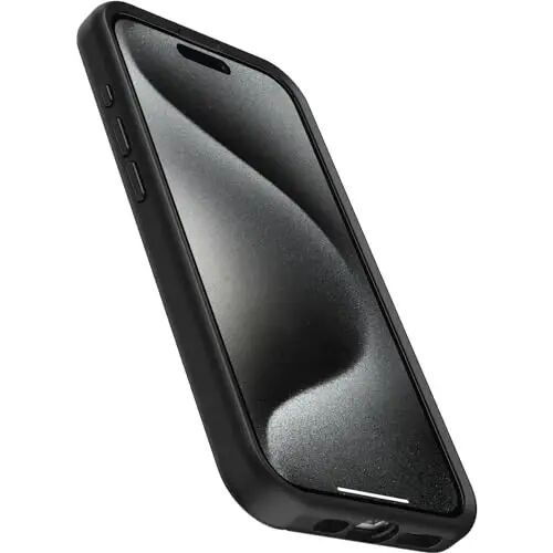 OtterBox Чехол для iPhone 15 Pro (только) серии Symmetry — черный, магнитная совместимость с MagSafe, ультратонкий, приподнятые края защищают камеру и экран - 3