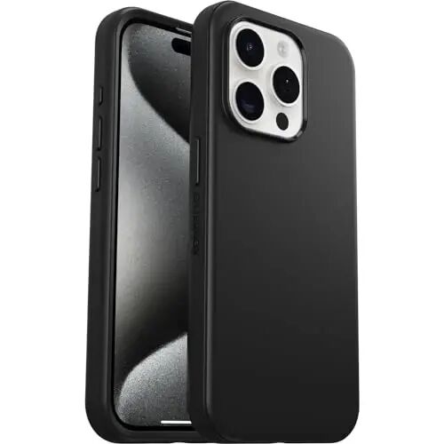 OtterBox Чехол для iPhone 15 Pro (только) серии Symmetry — черный, магнитная совместимость с MagSafe, ультратонкий, приподнятые края защищают камеру и экран - 5
