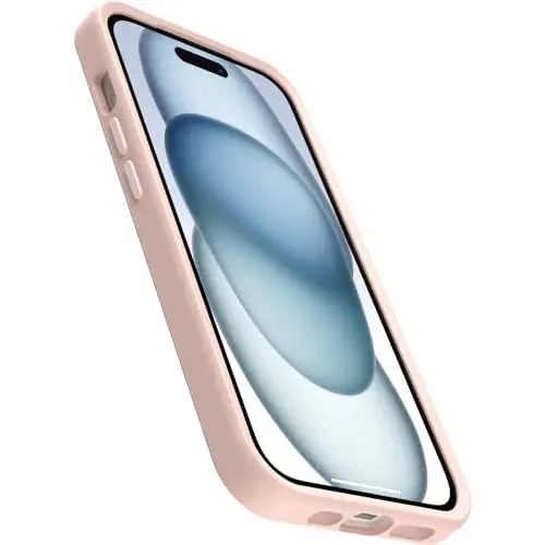 OtterBox Чехол Symmetry Series Clear для iPhone 15, iPhone 14 и iPhone 13 — Dawn Floral (синий), совместим с MagSafe, ультратонкий, приподнятые края защищают камеру и экран - 3