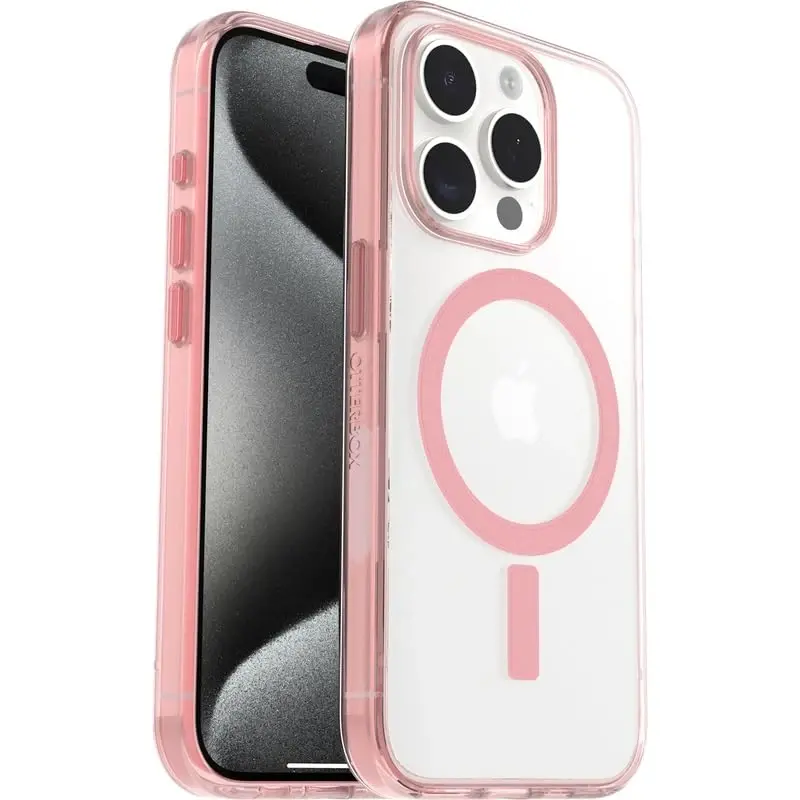 OtterBox - Clear iPhone 15 Pro Case - Made for Apple MagSafe, Chizishga chidamli himoya telefon qutisi, ingichka va cho'ntakka mos profil (Anemone) - 3