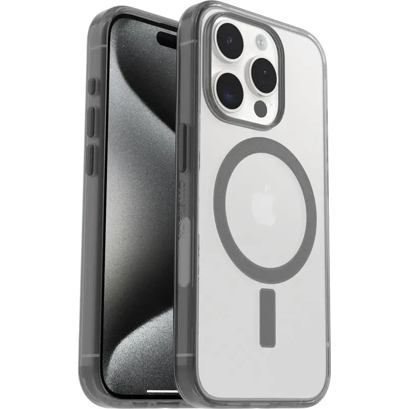 OtterBox - Clear iPhone 15 Pro Case - Made for Apple MagSafe, Scratch-Resistant Protective Phone Case, Sleek & Pocket-Friendly Profile (Narwhal) - 3