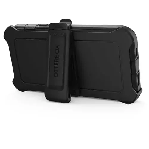 OtterBox iPhone 15, iPhone 14, and iPhone 13 Defender Series Case - Black, screenless, Rugged & Durable, with Port Protection, Includes Holster Clip Kickstand - 4