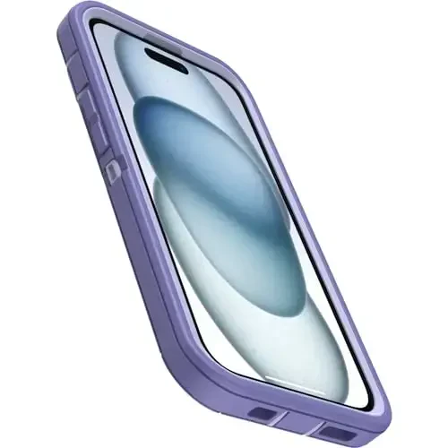 OtterBox iPhone 15, iPhone 14, and iPhone 13 Defender Series Case - Mountain Majesty (Purple), screenless, Rugged & Durable, with Port Protection, Includes Holster Clip Kickstand - 3