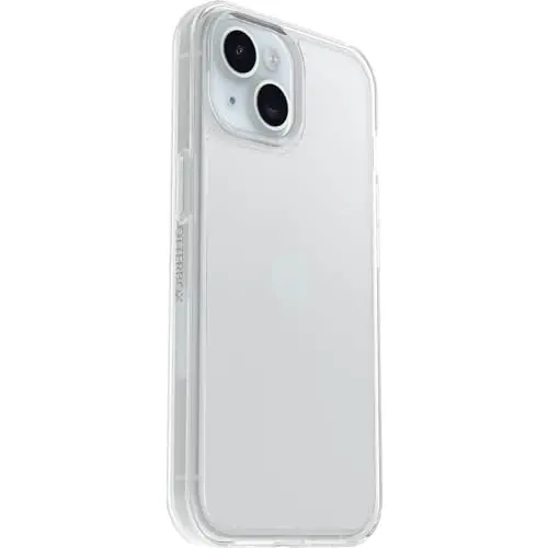 OtterBox iPhone 15, iPhone 14, and iPhone 13 Symmetry Clear Series Case - CLEAR, Ultra-Sleek, Wireless Charging Compatible, Raised Edges Protect Camera & Screen - 4
