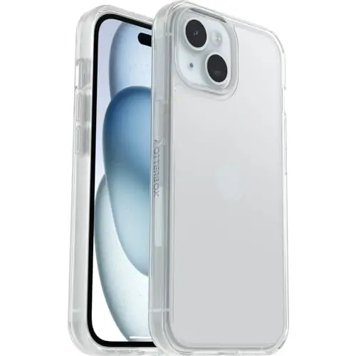 OtterBox iPhone 15, iPhone 14, and iPhone 13 Symmetry Clear Series Case - CLEAR, Ultra-Sleek, Wireless Charging Compatible, Raised Edges Protect Camera & Screen - 5