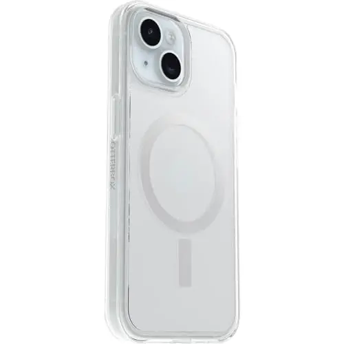 OtterBox iPhone 15, iPhone 14, and iPhone 13 Symmetry Series Clear Case (Clear), snaps to MagSafe, ultra-sleek, raised edges protect camera & screen (ships in polybag) - 4