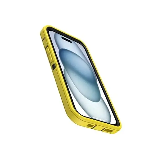 OtterBox iPhone 15, iPhone 14, & iPhone 13 (Faqat) Defender Series Ekransiz G'ilof - Tungi Teskari (Sariq & Qora) - Mustahkam & Chidamli, Port Himoyasi bilan, G'ilof Qisqichi Ichiga Oladi, Chakana O'ram Yo'q - 4
