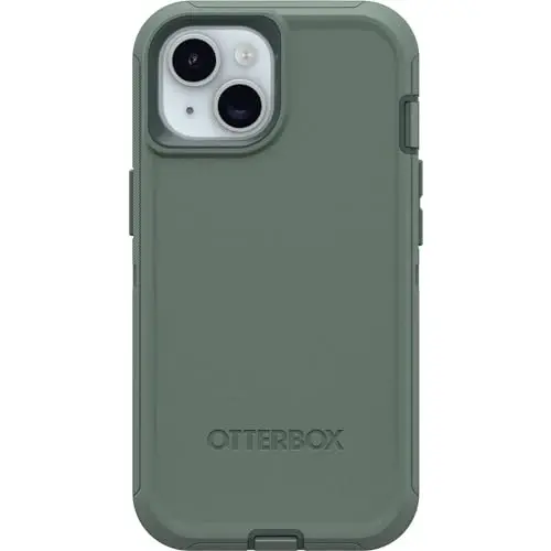 OtterBox iPhone 15, iPhone 14, & iPhone 13 (Faqat) - Defender Series G'ilofi - O'rmon bekchasi (Yashil) - Faqat g'ilof - Ekransiz - Mustahkam va chidamli - Portni himoya qilish bilan - Chakana qadoqsiz - 2