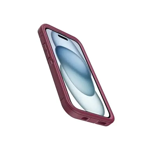 OtterBox iPhone 15, iPhone 14, & iPhone 13 (Only) Defender Series Case - Foxberry (Pink) - Screenless - Rugged & Durable - with Port Protection - Holster Clip Includes - Microbial Defense Protection - 4
