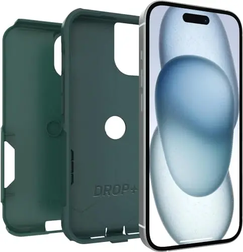 OtterBox iPhone 15, iPhone 14, & iPhone 13 (Only) - Commuter Series Case - Get Your Greens - Slim & Tough - Pocket-Friendly - with Port Protection - Non-Retail Packaging - 5