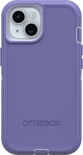 OtterBox iPhone 15, iPhone 14 va iPhone 13 (faqat) - Defender seriyali qopqoq - togʻ majestiyasi (binafsha) - faqat qopqoq - ekransiz - chidamli va bardoshli - portni himoya qilish bilan - chakana boʻlmagan oʻrash - Modazone (1)