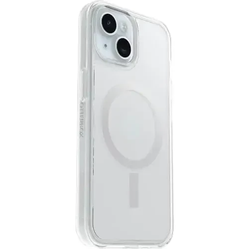 OtterBox iPhone 15, iPhone 14 va iPhone 13 uchun Symmetry Series Clear Case (Clear), MagSafe bilan mos keladi, Ultra yupqa, Baland qirralari kamera va ekranni himoya qiladi - 3