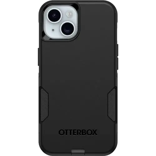 OtterBox iPhone 16e, 15, 14, & 13 Commuter Series Case - Black, Slim & Tough, Pocket-Friendly, with Port Protection - 1