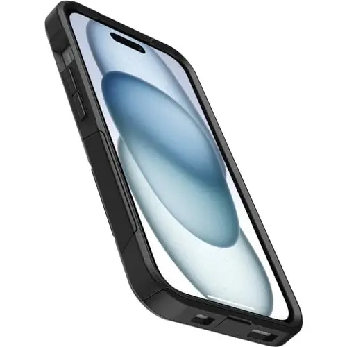 OtterBox iPhone 16e, 15, 14, & 13 Commuter Series Case - Black, Slim & Tough, Pocket-Friendly, with Port Protection - 2