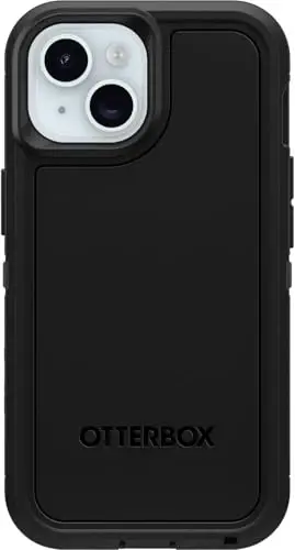 OtterBox iPhone 16e, iPhone 15, iPhone 14, and iPhone 13 Defender Series XT Case with MagSafe, Screenless, Rugged - Non-Retail Packaging - Black - 6