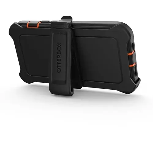 OtterBox iPhone 15, iPhone 14, and iPhone 13 Defender Series Case - Realtree Edge (Blaze Orange/Black/RT Edge), Rugged & Durable, with Port Protection, Includes Holster Clip Kickstand - 5