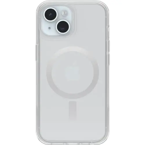 OtterBox iPhone 15, iPhone 14, and iPhone 13 Symmetry Series Clear Case (Clear), Snaps to MagSafe, Ultra-Sleek, Raised Edges Protect Camera & Screen - 1