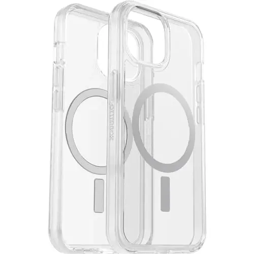 OtterBox iPhone 15, iPhone 14, and iPhone 13 Symmetry Series Clear Case (Clear), Snaps to MagSafe, Ultra-Sleek, Raised Edges Protect Camera & Screen - 5