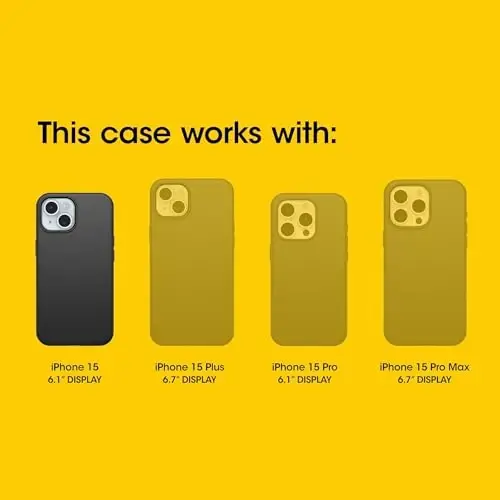 OtterBox iPhone 15, iPhone 14, & iPhone 13 (Only) - Commuter Series Case - Run Wildflower (Pink) - Slim & Tough - Pocket-Friendly - with Port Protection - Non-Retail Packaging - 2