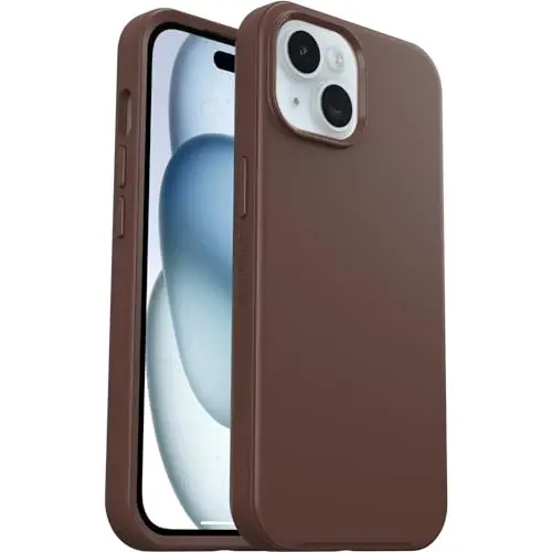 OtterBox iPhone 15, iPhone 14, and iPhone 13 Symmetry Series Clear Case - Quilted Poppies (Red), Snaps to MagSafe, Ultra-Sleek, Raised Edges Protect Camera & Screen - 5