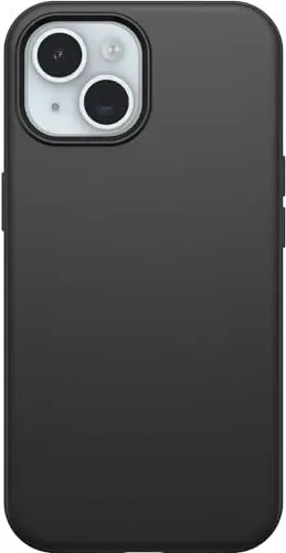 OtterBox iPhone 16e, iPhone 15, iPhone 14, & iPhone 13 (Only) - Symmetry Series Case - Black - Ultra-Sleek - Wireless Charging Compatible - Raised Edges Protect Camera & Screen - 3