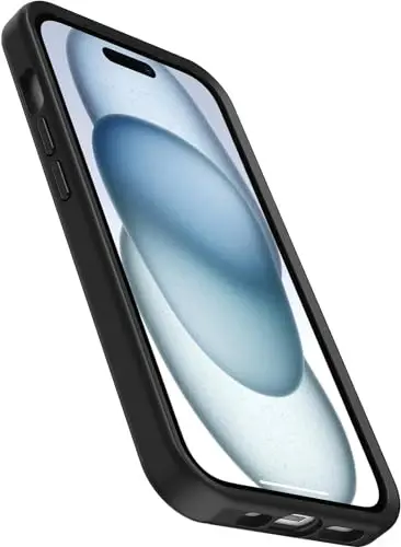 OtterBox iPhone 16e, iPhone 15, iPhone 14, & iPhone 13 (Only) - Symmetry Series Case - Black - Ultra-Sleek - Wireless Charging Compatible - Raised Edges Protect Camera & Screen - 4