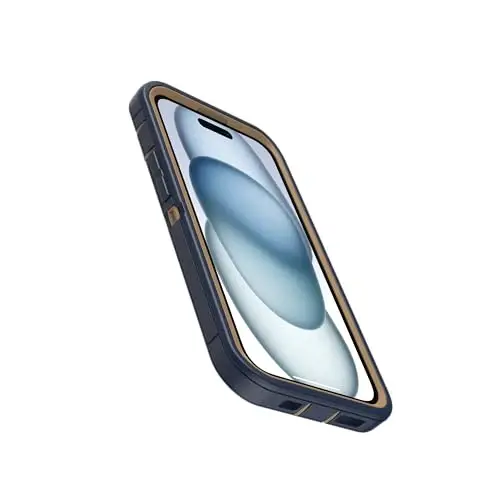 OtterBox iPhone 15, iPhone 14, & iPhone 13 (Only) Defender Series Case - Blue Suede Shoes - Screenless - Rugged & Durable - with Port Protection - Holster Clip Includes - Microbial Defense Protection - 5