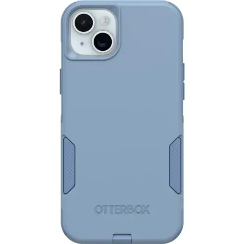 OtterBox iPhone 15 Plus and iPhone 14 Plus Commuter Series Case - Crisp Denim (Blue), Slim & Tough, Pocket-Friendly, with Port Protection - 1