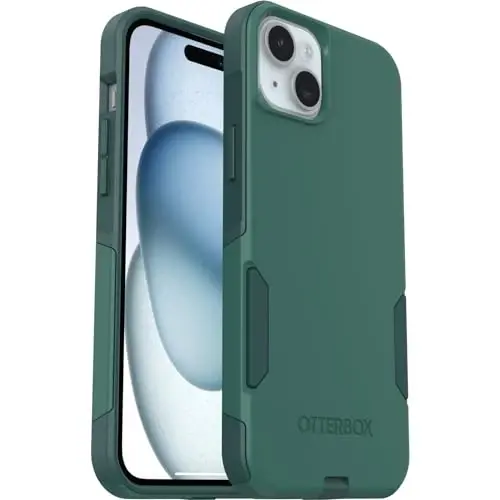 OtterBox iPhone 15 Plus and iPhone 14 Plus Commuter Series Case - GET Your Greens, Slim & Tough, Pocket-Friendly, with Port Protection - 5