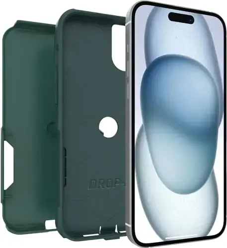 OtterBox iPhone 15 Plus и iPhone 14 Plus (только) - чехол Commuter Series - получите ваши зеленые цвета - тонкий и прочный - удобно держать в кармане - с защитой портов - не в розничной упаковке - 4