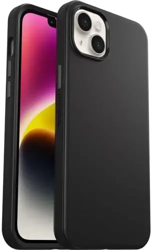 OtterBox iPhone 15 Plus и iPhone 14 Plus (ТОЛЬКО) Symmetry Series+ чехол - Черный/Серый, MagSafe, Ультратонкий, Приподнятые края защищают камеру и экран - Не для розничной продажи 