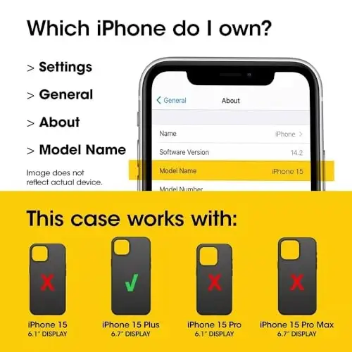 OtterBox iPhone 15 Plus & iPhone 14 Plus (Faqat) - Defender Series G'ilofi - Qora - Faqat G'ilof - Ekransiz - Mustahkam va Bardoshli - Portni Himoya Qilish bilan - Mikroblarga Qarshi Himoya - 2