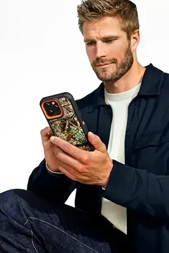 OtterBox iPhone 15 Plus & iPhone 14 Plus (Faqat) - Defender Series G'ilofi - Realtree Blaze Edge (Camo) - Faqat g'ilof - Ekransiz - Qo'pol va chidamli - Portni himoya qilish bilan - Chakana qadoqsiz - 6