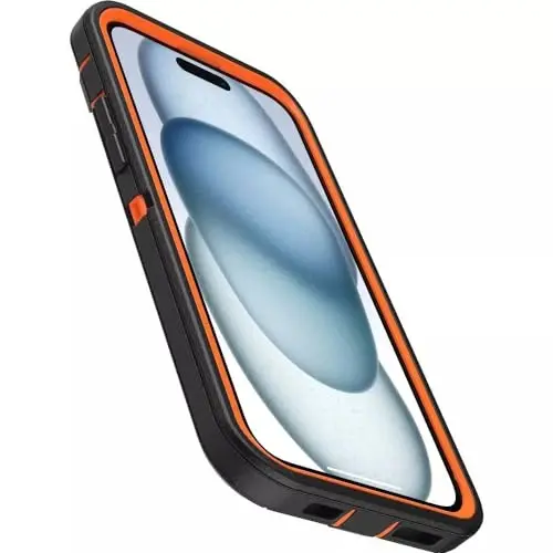 OtterBox iPhone 15 Plus & iPhone 14 Plus (Faqat) - Defender Series G'ilofi - Realtree Blaze Edge (Camo) - Faqat g'ilof - Ekransiz - Qo'pol va chidamli - Portni himoya qilish bilan - Chakana qadoqsiz - 3