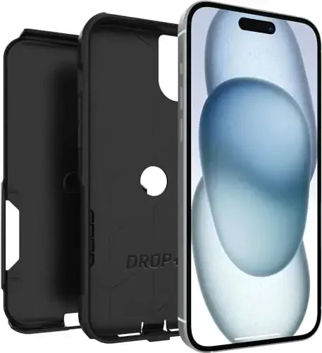 OtterBox iPhone 15 Plus & iPhone 14 Plus (Only) - Commuter Series Case - Black - Slim & Tough - Pocket-Friendly - with Port Protection - Non-Retail Packaging - 6