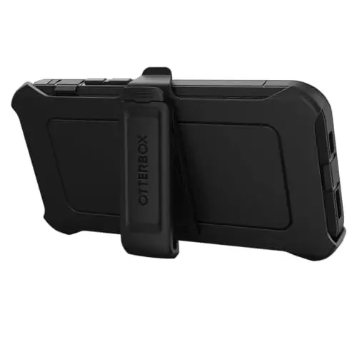 OtterBox iPhone 15 Plus va iPhone 14 Plus Defender Series Pro korpusi - qora, ekransiz, mustahkam va chidamli, portlarni himoyalash bilan, cho'ntagida qistirgichli tayanchni o'z ichiga oladi - 6