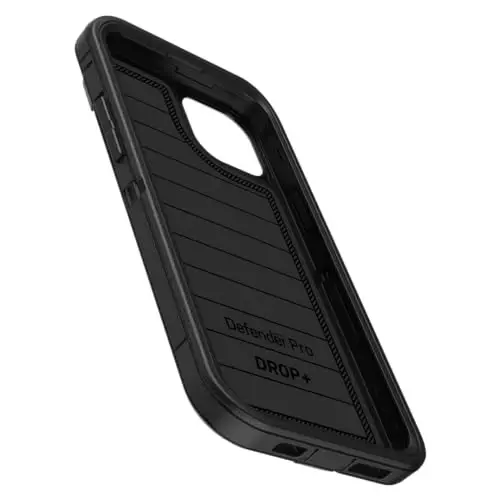 OtterBox iPhone 15 Plus va iPhone 14 Plus Defender Series Pro korpusi - qora, ekransiz, mustahkam va chidamli, portlarni himoyalash bilan, cho'ntagida qistirgichli tayanchni o'z ichiga oladi - 7