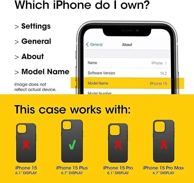 OtterBox iPhone 15 Plus va iPhone 14 Plus Defender Series XT sumkasi MagSafe bilan, ekransiz, qattiq - Chakana bo'lmagan qadoqlash - Shaffof/Yulduzli chang/Pushti - 2