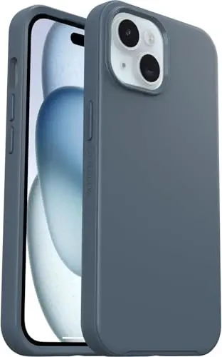 OtterBox iPhone 15 Plus va iPhone 14 Plus (FAQAT) Symmetry Series+ G'ilofi - Moviy, MagSafe'ga ulanadi, o'ta nafis, ko'tarilgan qirralar kamera va ekranni himoya qiladi - Chakana savdo qadoqlash emas 
