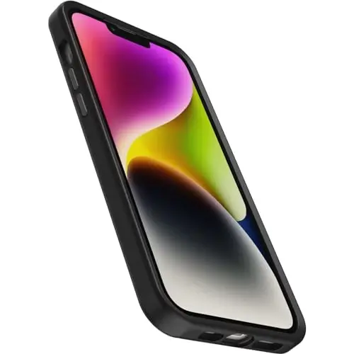 OtterBox iPhone 15 Plus va iPhone 14 Plus (FAQAT) Symmetry Series+ G'ilofi - Qora/Kulrang, MagSafe'ga ulanadi, Ultra-Yengil, Ko'tarilgan qirralar Kamera va Ekranni himoya qiladi - Chakana o'ram emas - 6