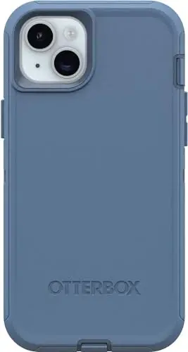 OtterBox iPhone 15 Plus va iPhone 14 Plus (Faqat) uchun - Himoyachi Qator Qopqog'i - Baby Blue Jeans - Faqat Qopqog'i - Ekransiz - Qattiq va Chidamli - Port Himoyasi bilan - Chakana savdosiz Qadoqlash - 1
